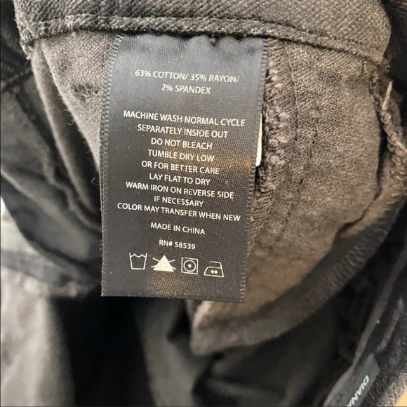 Kut From The Kloth Diana Black Velvet Skinny Pants LIKE NEW - Picture 8 of 8